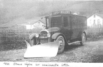 Etrave légère sur camionnette Latil 1932